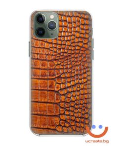 кейс със снимка кожа оранжев крокодил animal skins