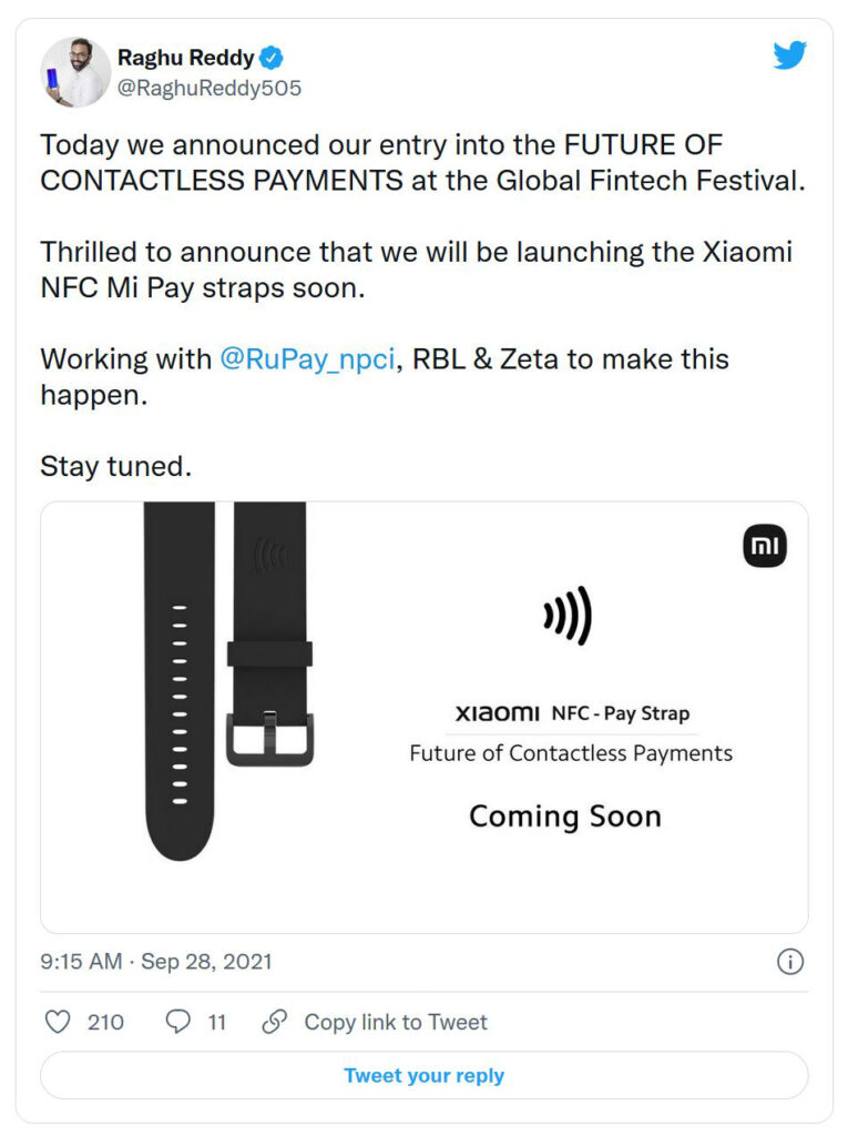 NFC Mi Pay Straps пристига в Индия